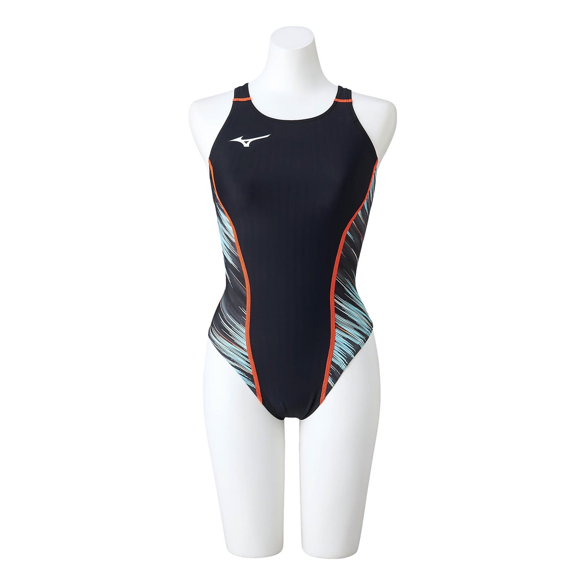 MIZUNO SWIM 過季促銷 EXER SUITS 女泳衣 連身中叉泳衣 N2MAA26192 日本製 黑x綠松石