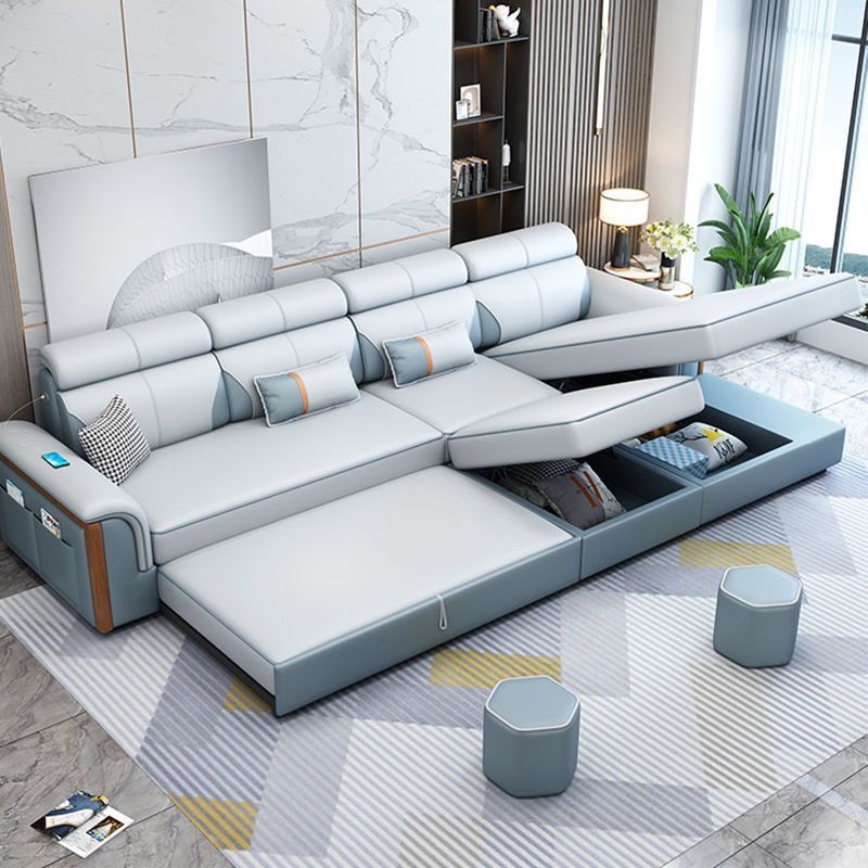 沙發 單人沙發 皮沙發 布藝沙發 沙發床一體兩用沙發簡約現代沙發客廳小戶型儲物貴妃三人位2.1米