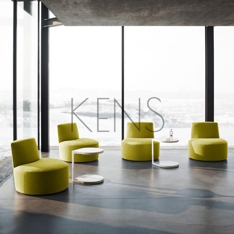 【KENS】沙發 沙發椅 北歐布藝時尚辦公室商務會客接待休息區洽談小沙發簡約現代風