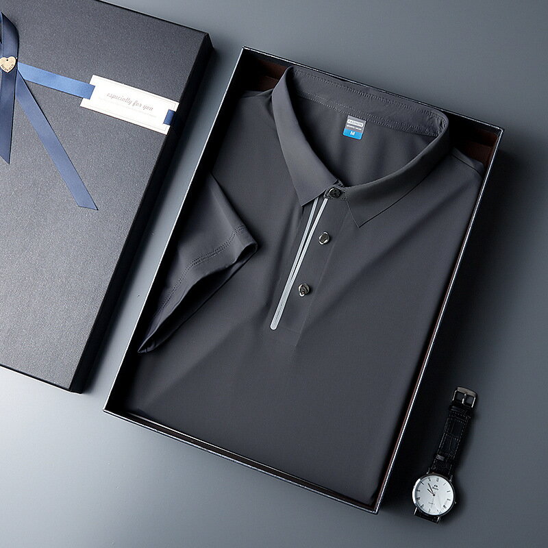 現貨+預購 冰絲POLO衫短袖運動上衣跑步背心修身顯瘦-休閒薄款速乾男裝4色74ey28【獨家進口】【米蘭精品】