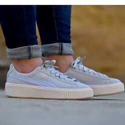【日本海外代購】Puma Suede Platform 蕾哈娜 厚底 增高鞋 麂皮 灰藍 粉藍 奶油底 燙金 女