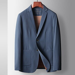 【巴黎精品】西裝外套休閒西服-商務輕薄微彈素色男外套2色a1bc11