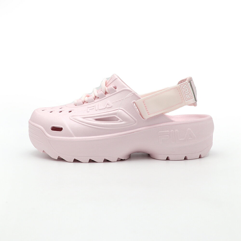 【全館滿額折】 FILA Subversion 粉 厚底 輕量 休閒 防水 洞洞鞋 女款 J3059【新竹皇家4-S348Y-551】