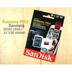 SanDisk Extreme Pro Micro 64G【R100 W90】公司貨 U3 4K 記憶卡【中壢NOVA-水世界】【APP下單4%點數回饋】