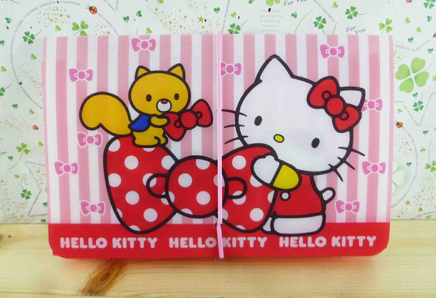 【震撼精品百貨】Hello Kitty 凱蒂貓 12層風琴夾-紅蝴蝶結 震撼日式精品百貨