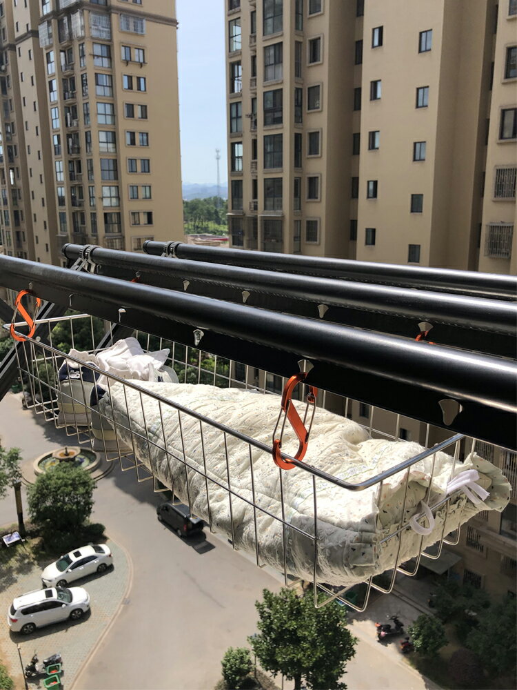窗外陽臺晾曬架 昕辰高層室外防風曬鞋架窗外不銹鋼晾鞋子架陽臺外戶外晾曬神器 【CM7658】