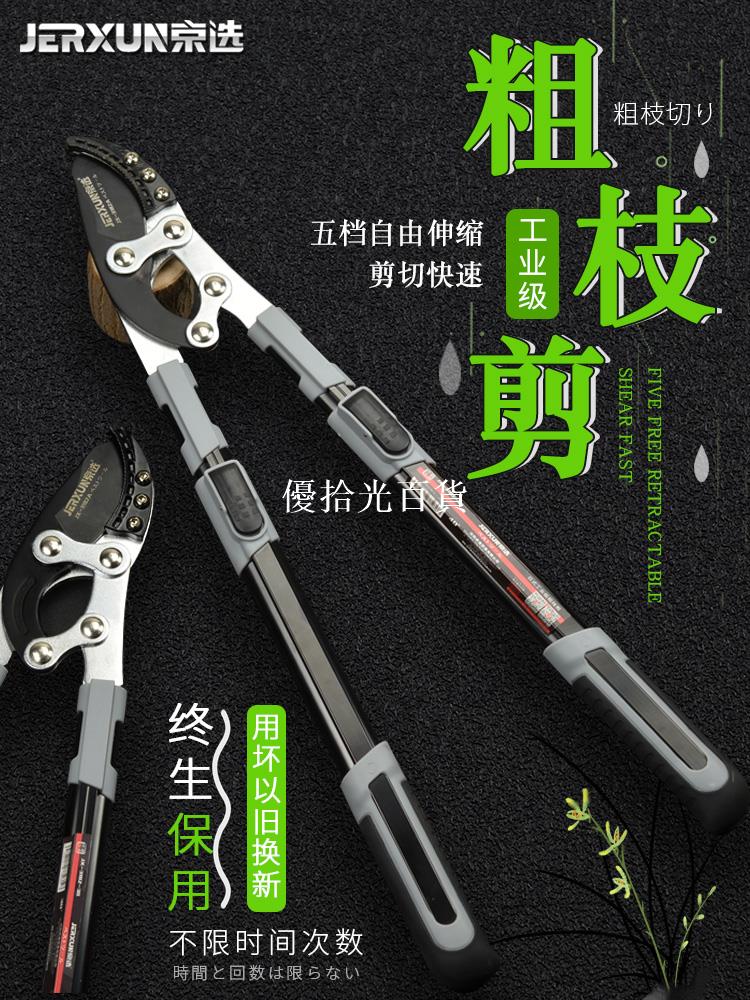京選伸縮粗枝剪修枝剪樹枝園林剪刀果樹修剪省力高枝高空剪枝剪刀[領邦五金配件]