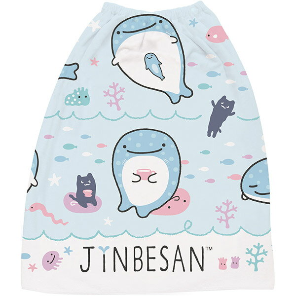 <br> X射線【C686648】甚平君鯊浴袍(L)75x130cm，方巾/毛巾/浴袍/手帕/雪紡絲巾/浴裙<br>