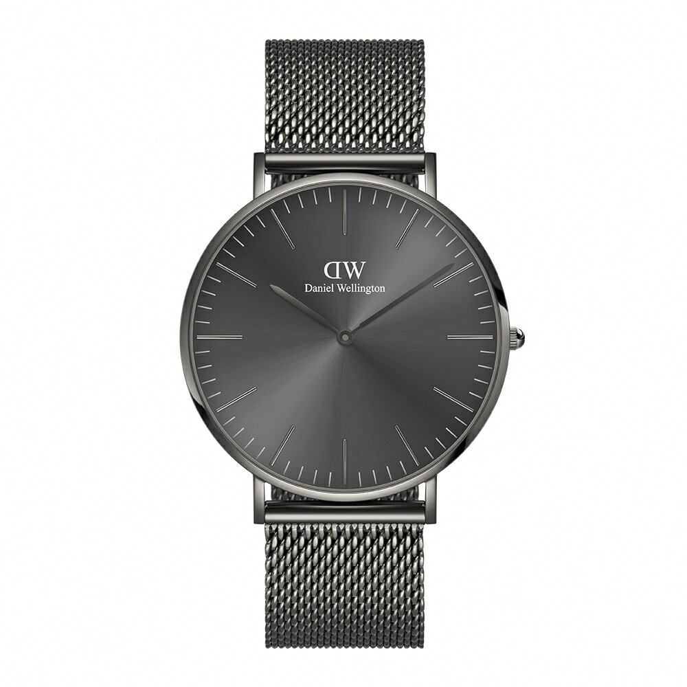 送禮首選★Daniel Wellington DW Classic Mesh Graphite 經典極簡美學米蘭帶手錶DW00100630    【全館滿額折價★APP下單點數4倍送】線上購買享_實體門市同步服務 1