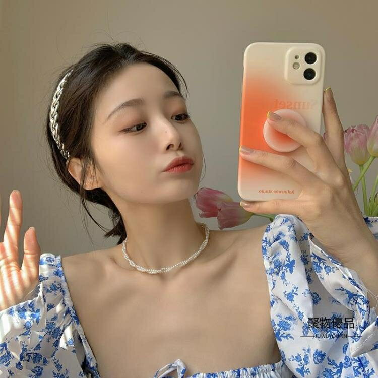 珍珠鎖骨錬女項錬輕奢小眾設計感頸錬【聚物優品】