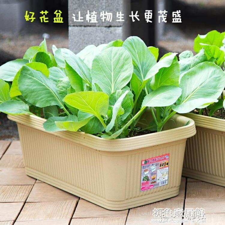愛麗絲花盆種菜塑膠長方形特大號花盤蔬菜種植箱愛麗思陽臺種菜盆 雙11全館免運