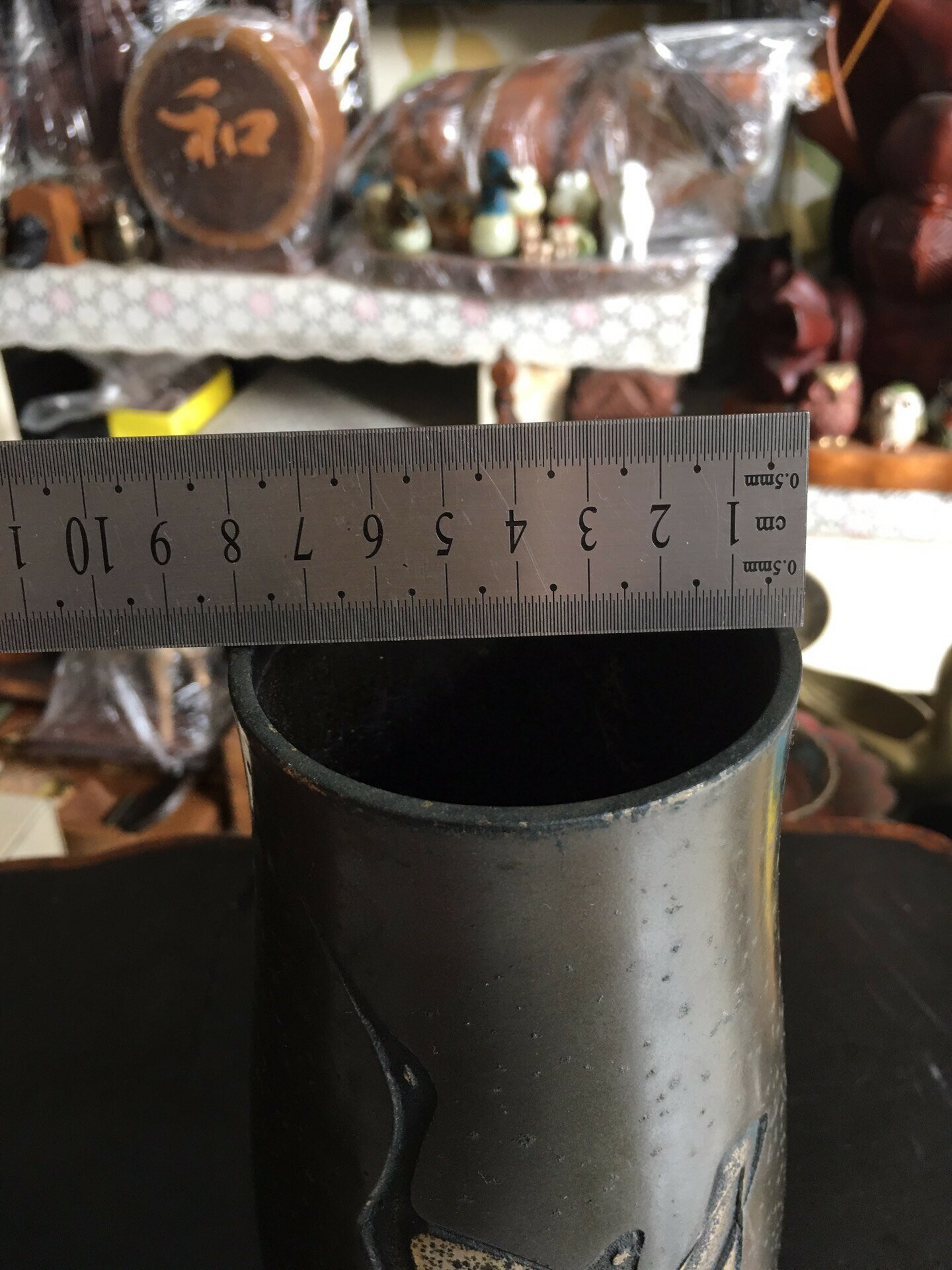 日本回流高崗銅器，金工名家勝峰作銅花瓶，手工雕刻仙鶴銅花器