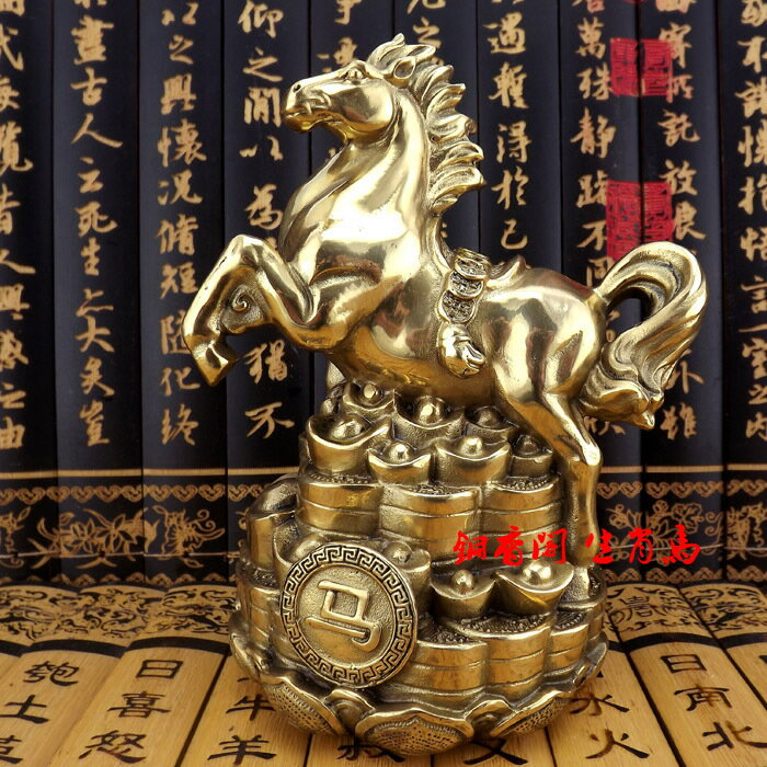純銅馬擺件馬工藝品擺設 馬到成功擺件十二生肖馬飾品辦公室黃銅