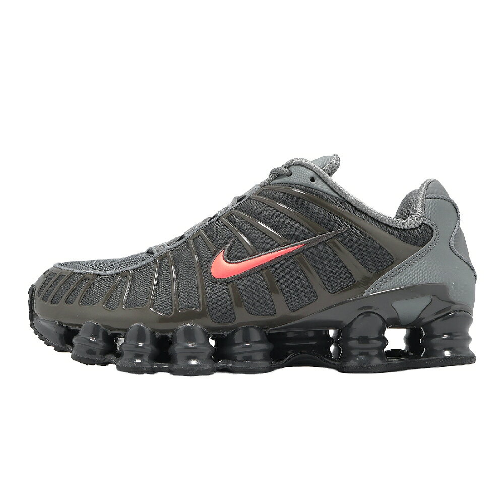 Nike 休閒鞋 Shox TL SE 男鞋 深灰 紅 彈簧鞋 厚底 復古 緩震 IQ6599-003