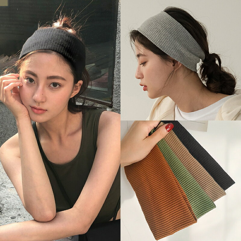 夏季薄款網紅運動發帶頭帶女洗臉外出戶外跑步吸汗頭巾時尚潮款【淘夢屋】