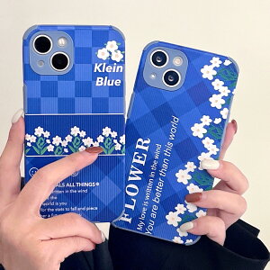 日系藍色格紋拼接花朵小羊皮VIVOY53S手機殼全包S9E硅膠軟IQOOZ3個性S10PRO創意y31s情侶潮iqooneo5保護套X60