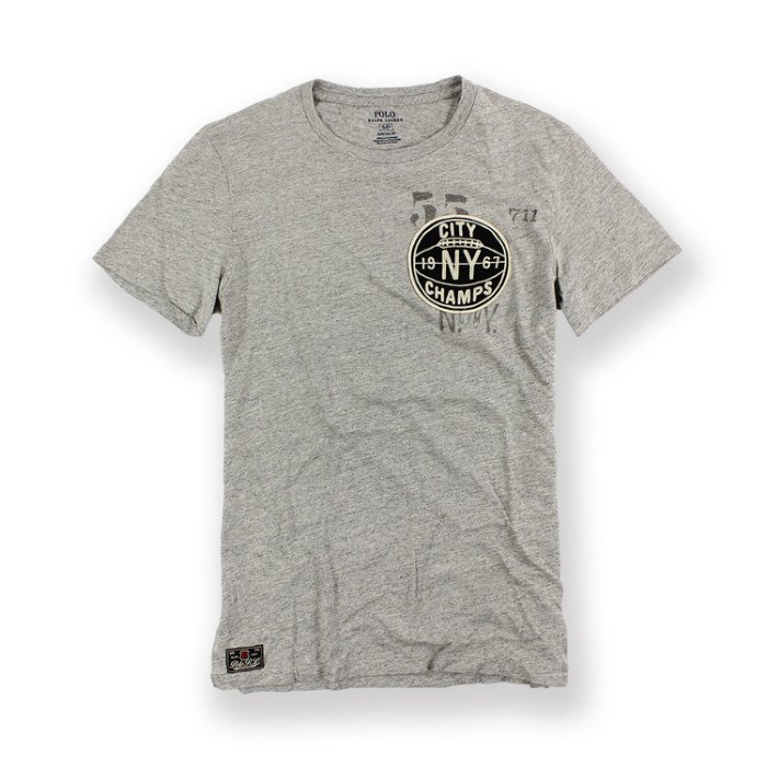 美國百分百【全新真品】Ralph Lauren T-shirt 短袖 T恤 RL 上衣 polo XS M 合身版 灰 I104