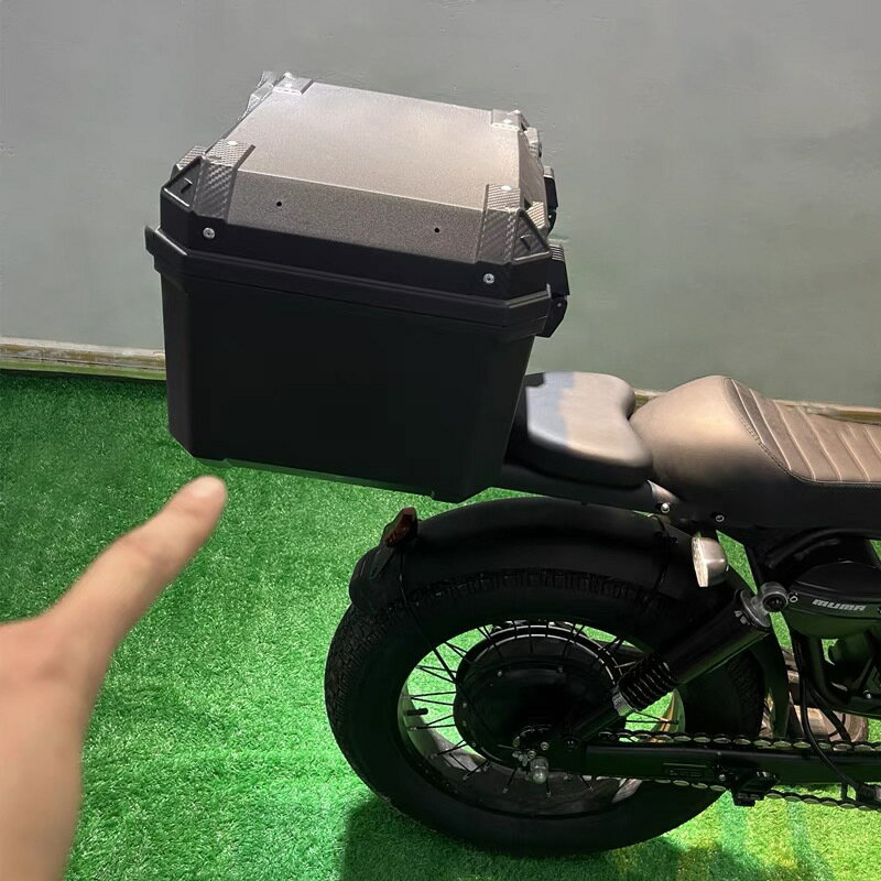 美版himoto復古電動腳踏車後尾箱電瓶車大容量快遞箱密碼箱工具箱