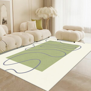 客廳地毯綠色沙發茶幾墊家用夏天臥室床邊毯大面積滿鋪耐臟地墊子