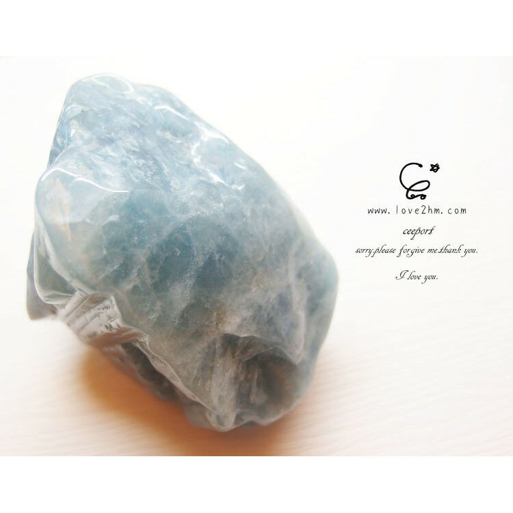 海水藍寶原生礦-湖泊 Lv628453/海水藍寶 /水晶飾品/ [晶晶工坊-love2hm]