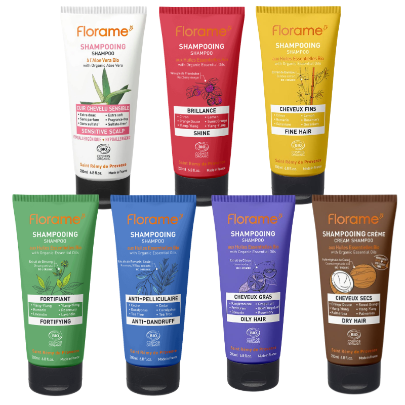 法國 Florame 法恩 洗髮精系列 200ml 溫和/細軟髮豐盈/覆盆子亮澤/煥活/油性平衡/輕盈平衡/椰子滋養 1入 附發票｜換季推薦⚡APP下單最高享19%點數回饋 美的三次方  【心心哈德】