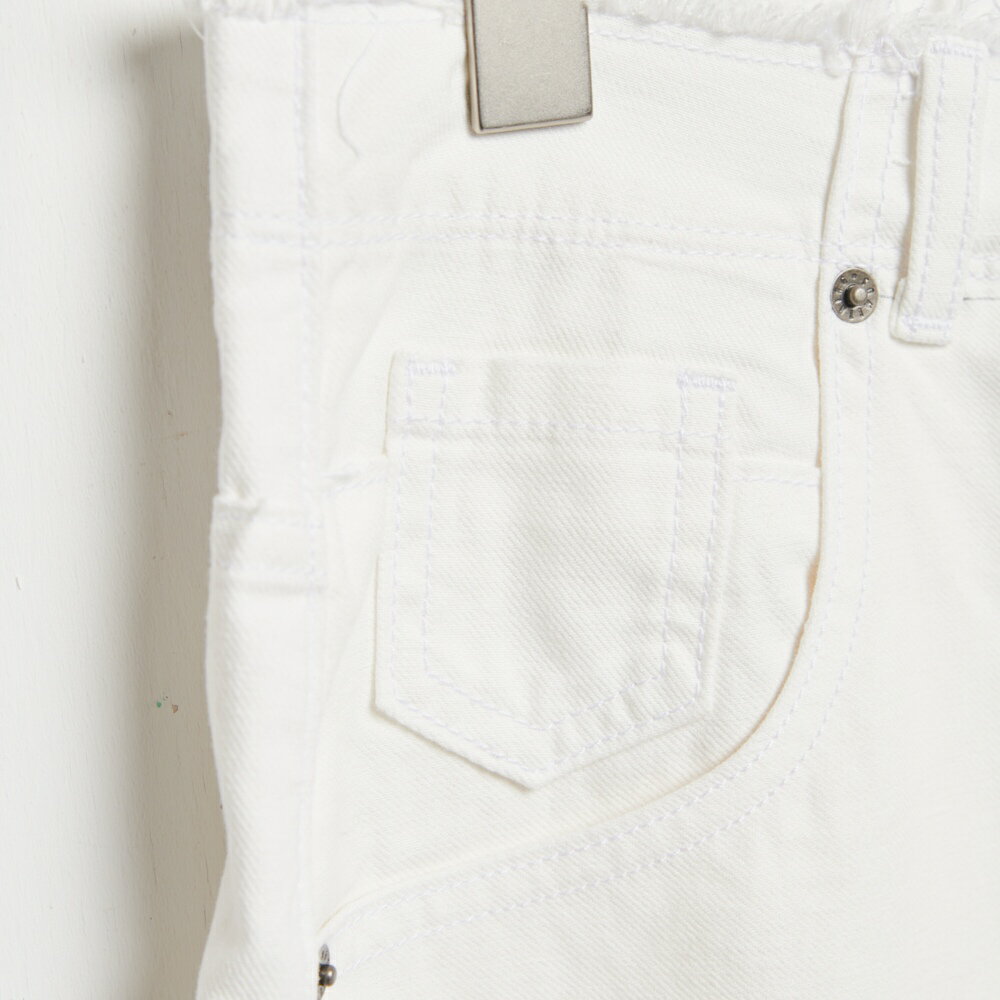 SOMETHING 女款 萊賽爾五分短褲 (白色) 3