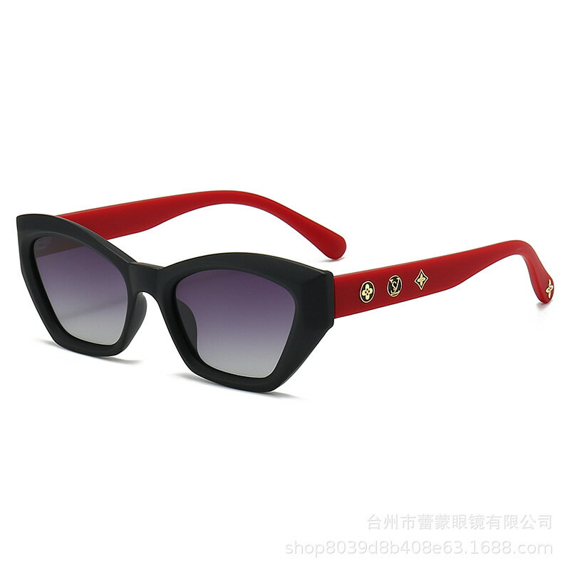 四葉草新款太陽鏡偏光直播時尚輕奢墨鏡歐美風sunglasses
