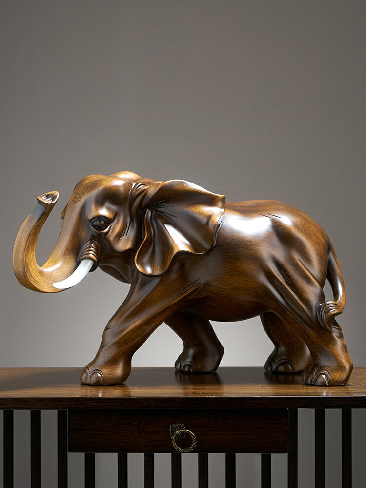 中式大象擺件一對吉象家居客廳電視酒柜博古架辦公室裝飾開業禮物