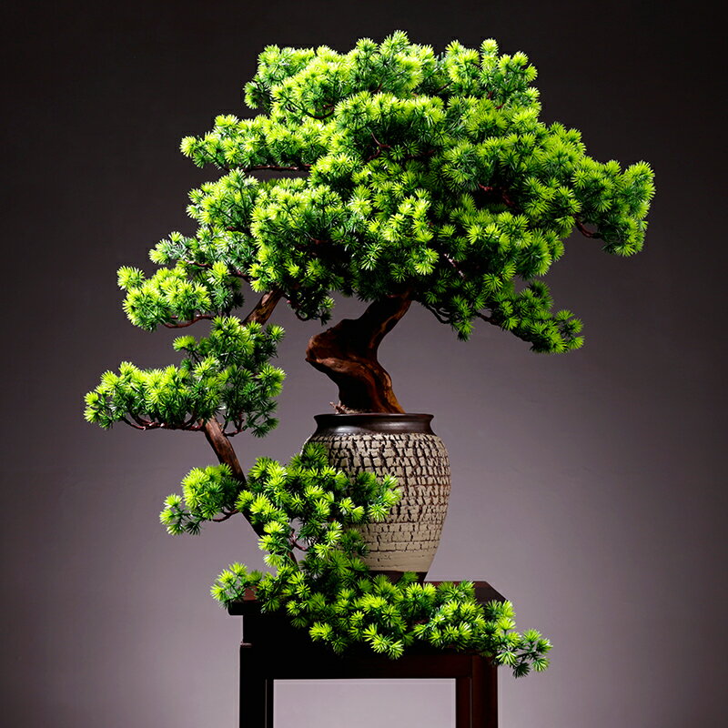 優樂悅~大型客廳模擬迎客松盆景玄關植物盆栽室內桌面綠植花卉裝飾品擺設