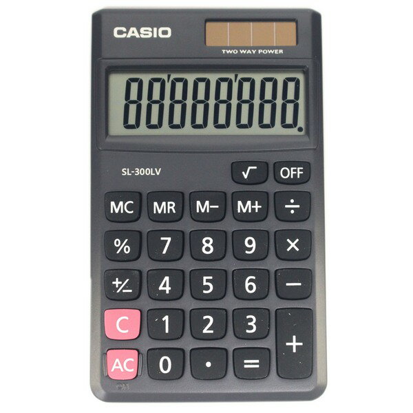 CASIO 卡西歐 SL-300LV 計算機 8位數/一台入(定250) 國家考試公告指定機型 皮面 隨身型-全新保固2年-