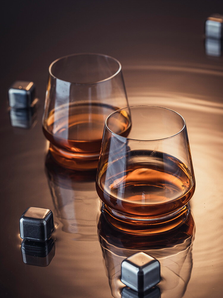 北歐高檔威士忌杯套裝水晶玻璃杯古典杯洋酒杯子ins風微醺啤酒杯