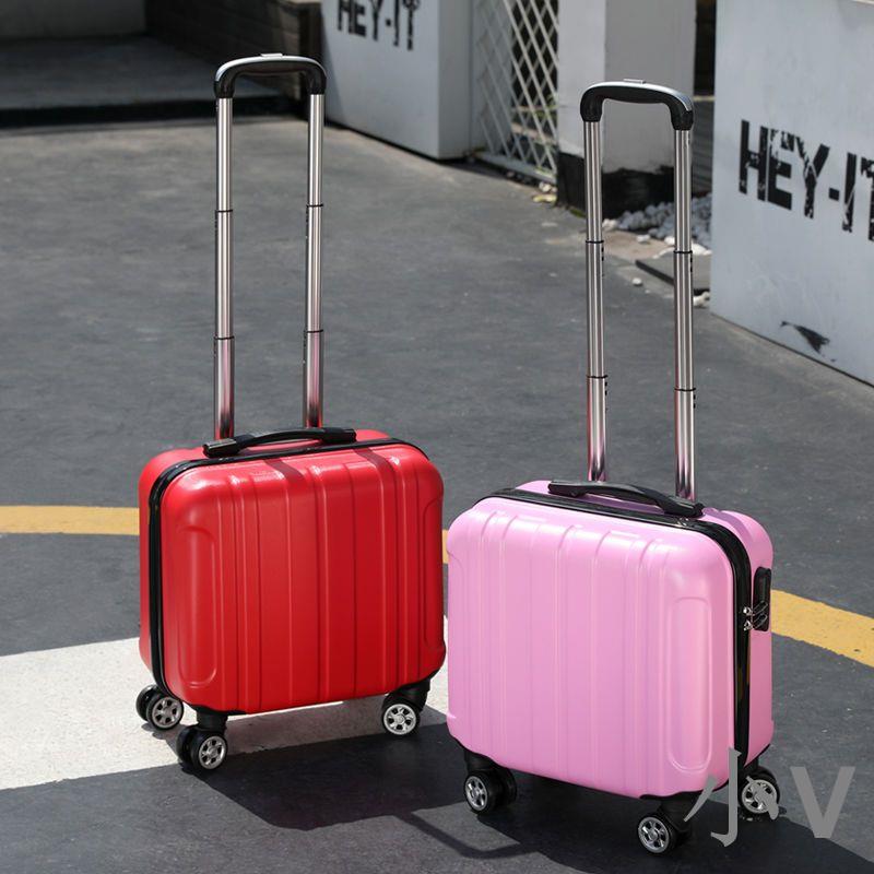 小V優購新款18寸小型行李箱可登機旅行密碼箱男萬向輪便捷拉桿箱女皮箱子