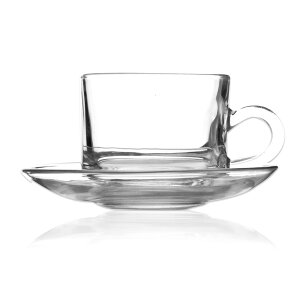 歐式玻璃咖啡杯碟套裝熱飲杯子茶杯碟熱水杯奶茶杯茶杯碟創意杯子