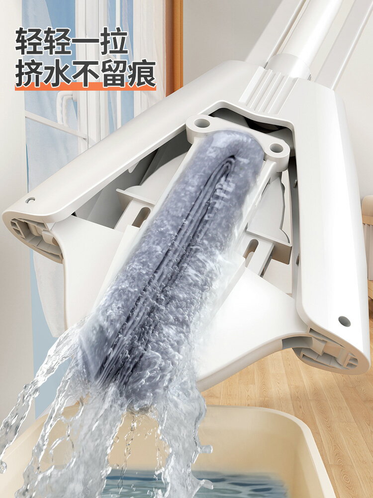 吸水海綿拖把家用一拖凈浴室拖地免手洗拖布對折擠水膠棉懶人神器