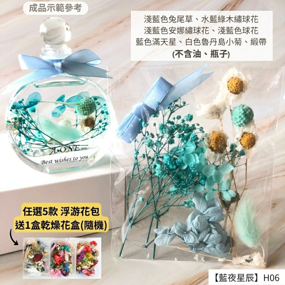 【A-ONE】浮游花DIY花材包 乾燥花 永生花 安娜繡球 滿天星 花材 拍攝道具 佈置 裝飾 乾燥花 H06