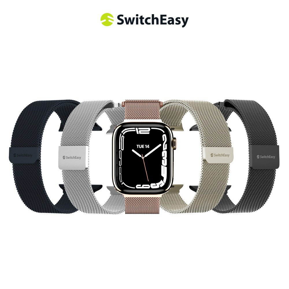 Switcheasy Mesh 不鏽鋼磁扣錶帶 適用 Apple Watch 7/6/5/4/SE 45M 41M 錶帶