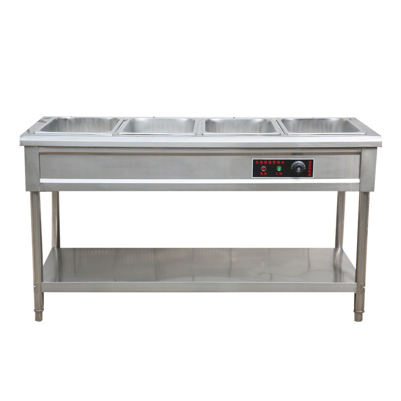 【最低價】【公司貨】商用快餐保溫臺不銹鋼電加熱臺式保溫車食堂多格售菜臺保溫售飯臺 7