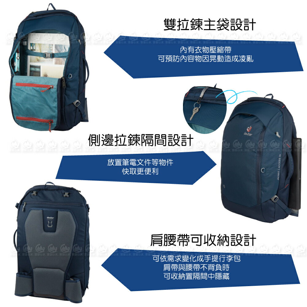 Deuter 德國AVIANT ACCESS 多功能旅遊背包38L《藍》】3511020/雙肩後