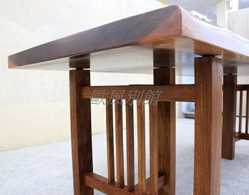 【歐風別館】紫檀木3*7尺全實木餐桌【原木大板桌】【基隆至台中免運費】 8