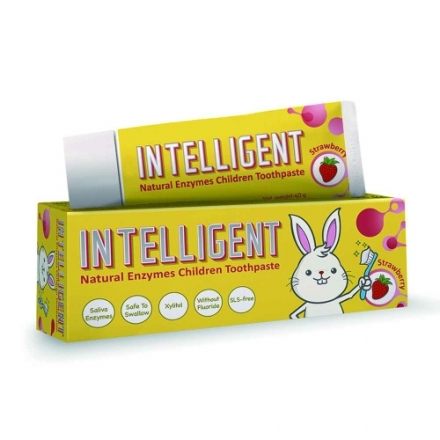 Intelligent 因特力淨 兒童酵素牙膏 (草莓優格) 40g 可吞食不含發泡劑 專品藥局【2002153】
