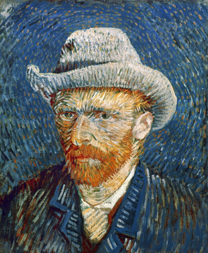 Posterazzi Vincent Van Gogh Ndutch Painter Self Portrait With Grey Felt Hat Oil On