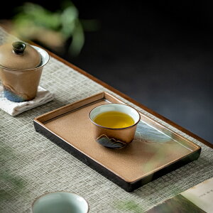 茶盤 窯變陶瓷茶盤家用功夫茶具茶臺中式高檔小型托盤瀝儲水干泡臺