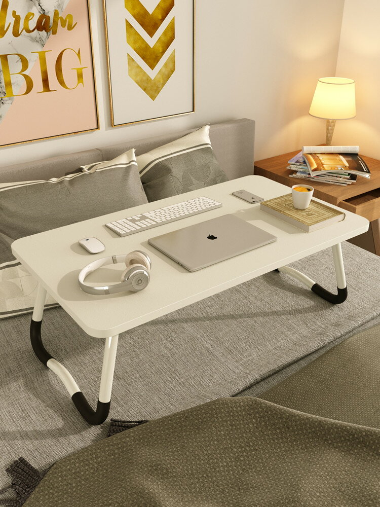 80cm折疊桌床用網紅書桌床上小桌子ins風電腦桌款懶人桌可放鍵盤