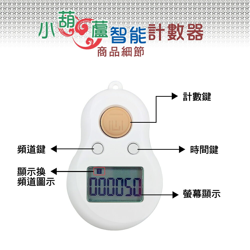 【新韻傳音】小葫蘆智能計數器(電池款)！送禮首選！念佛機與計數器雙功能 結緣 Y006 3