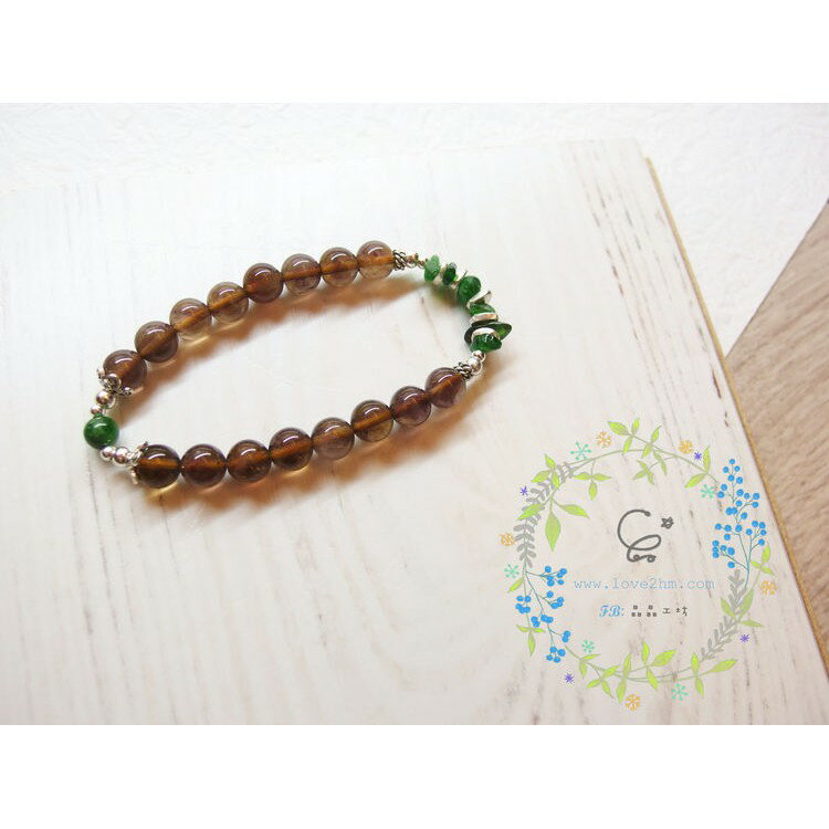 綠光/黃水晶/鉻透輝石/水晶手鍊/925純銀/[晶晶工坊-love2hm] 2