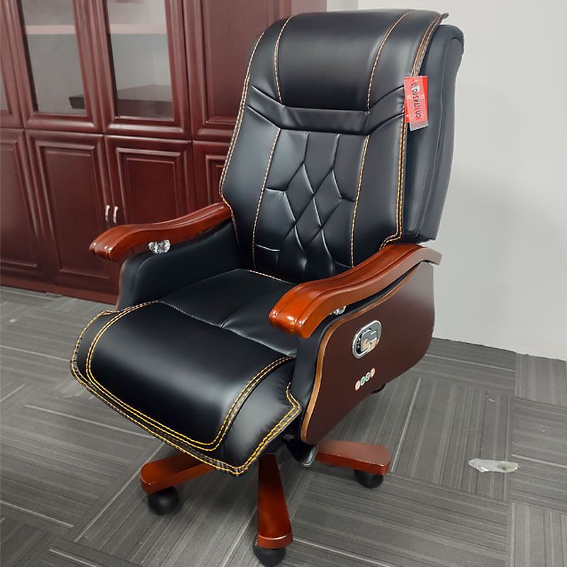 真皮老板椅牛皮大班椅商務總裁升降可躺轉椅家用舒適電腦椅子