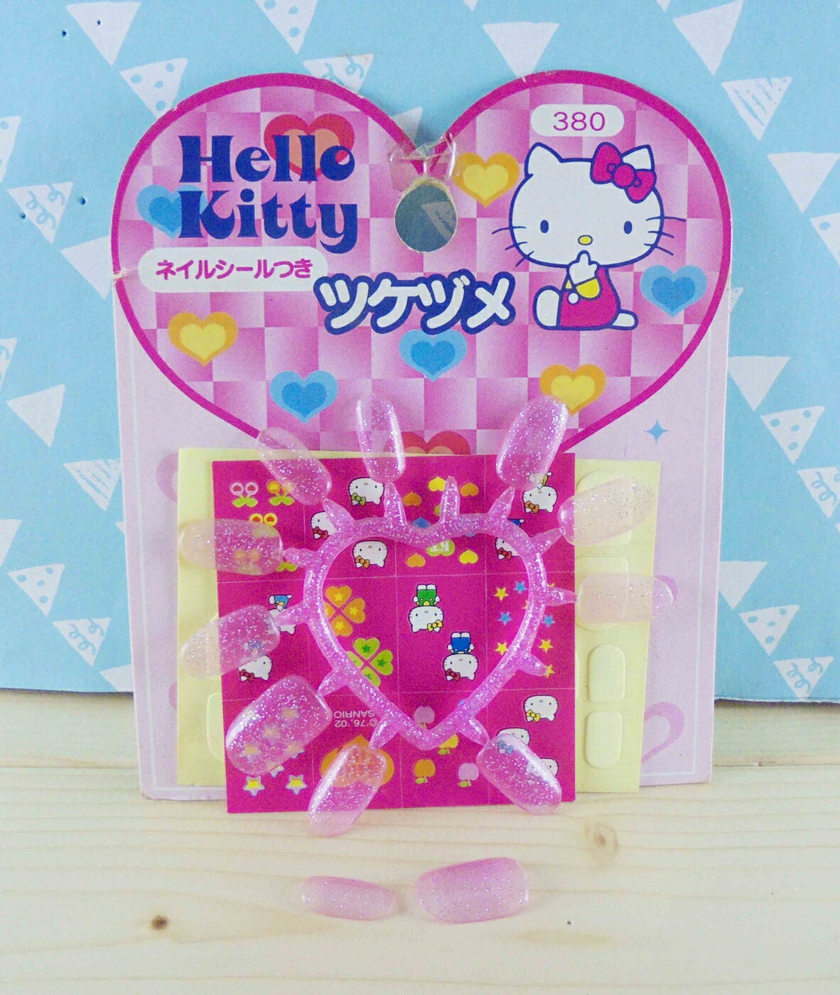 【震撼精品百貨】Hello Kitty 凱蒂貓 KITTY DIY組-DIY組-指甲貼DIY-銀粉 震撼日式精品百貨