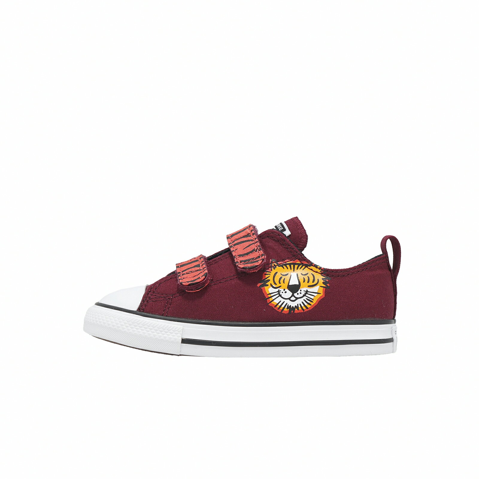 Converse 休閒鞋 All Star 2V 小童鞋 學步鞋 棕 橘 老虎圖騰 魔鬼氈 帆布鞋 A17799C