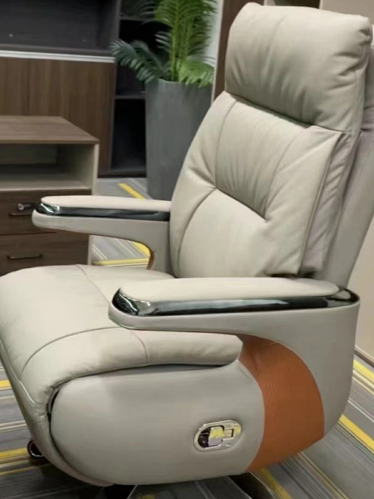 手動老板椅舒適可躺大班椅午休西皮辦公太空椅電腦椅人體工學椅子