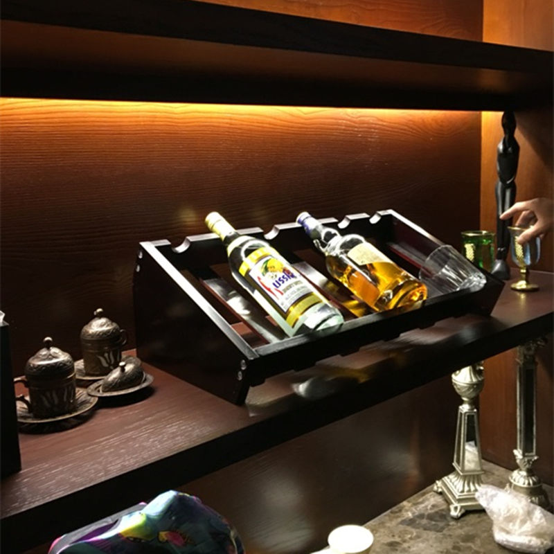 含運 紅酒架實木高檔輕奢超市紅酒架家用收納展示架酒瓶架酒櫃擺放架子